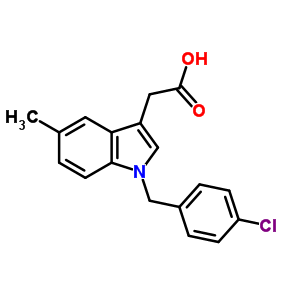 1H-indole-3-aceticacid, 1-[(4-chlorophenyl)methyl]-5-methyl- Structure,147-44-4Structure