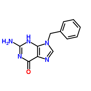 6H-purin-6-one,2-amino-1,9-dihydro-9-(phenylmethyl)- Structure,14937-72-5Structure