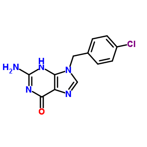 6H-purin-6-one,2-amino-9-[(4-chlorophenyl)methyl]-1,9-dihydro- Structure,14937-73-6Structure