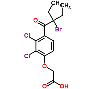 2-[4-(2-溴-2-乙基-1-氧代丁基)-2,3-二氯苯氧基]-乙酸结构式_1497-21-8结构式