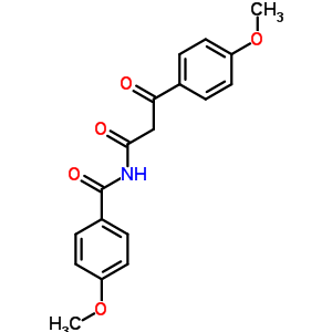 Benzenepropanamide,4-methoxy-n-(4-methoxybenzoyl)-b-oxo- Structure,15231-18-2Structure