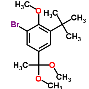 2-Bromo-6-tert-butyl-4-(1,1-dimethoxyethyl)anisole Structure,153356-10-6Structure