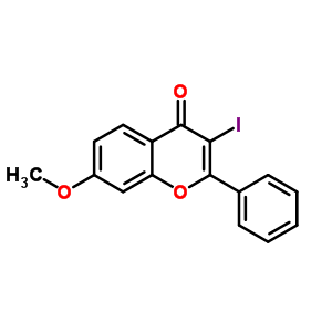 3-碘-7-甲氧基-2-苯基-色烯-4-酮结构式_153446-72-1结构式