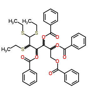 D-glucose,2-s-ethyl-2-thio-, diethyl dithioacetal, tetrabenzoate (9ci) Structure,15356-39-5Structure