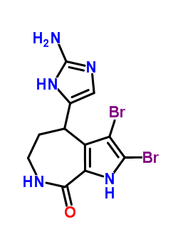 4-(2-氨基-1H-咪唑-4-基)-2,3-二溴-4,5,6,7-四氢吡咯并[2,3-c]氮杂卓-8(1H)-酮结构式_154569-13-8结构式