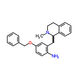 Benzenamine,4-(phenylmethoxy)-2-[(1,2,3,4-tetrahydro-2-methyl-1-isoquinolinyl)methyl]- Structure,15523-84-9Structure