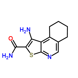 1-氨基-6,7,8,9-四氢噻吩并[2,3-c]异喹啉-2-甲酰胺结构式_155412-95-6结构式