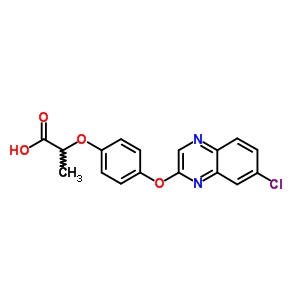 2-[4-[(7-Chloro-2-quinoxalinyl)oxy]phenoxy]propanoic acid Structure,157435-10-4Structure