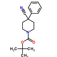 Tert-butyl 4-cyano-4-phenylpiperidine-1-carboxylate Structure,158144-79-7Structure