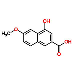 4-Hydroxy-6-methoxy-2-naphthalenecarboxylic acid Structure,15822-94-3Structure