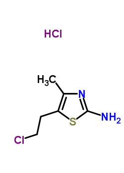 2-Thiazolamine,5-(2-chloroethyl)-4-methyl-, hydrochloride (1:1) Structure,15913-44-7Structure