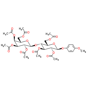 4-Methoxyphenyl 2,3,6-tri-o-acetyl-4-o-(2,3,4,6-tetra-o-acetyl-alpha-l-allopyranosyl)-alpha-l-gulopyranoside Structure,160227-12-3Structure