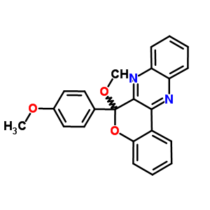 6H-[1]benzopyrano[3,4-b]quinoxaline,6-methoxy-6-(4-methoxyphenyl)- Structure,1603-43-6Structure