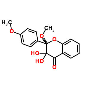 4H-1-benzopyran-4-one,2,3-dihydro-3,3-dihydroxy-2-methoxy-2-(4-methoxyphenyl)- Structure,1603-44-7Structure