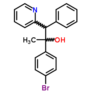 a-(4-溴苯基)-a-甲基-b-苯基-2-吡啶乙醇结构式_16164-06-0结构式