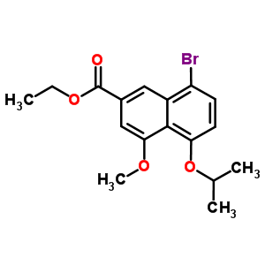 8-Bromo-4-methoxy-5-(1-methylethoxy)-2-naphthalenecarboxylic acid ethyl ester Structure,162147-18-4Structure