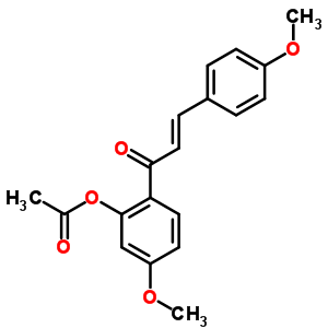 2-Propen-1-one,1-[2-(acetyloxy)-4-methoxyphenyl]-3-(4-methoxyphenyl)- Structure,1623-58-1Structure