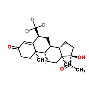 D3-甲羟孕酮结构式_162462-69-3结构式