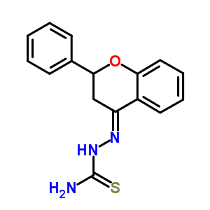 Hydrazinecarbothioamide,2-(2,3-dihydro-2-phenyl-4h-1-benzopyran-4-ylidene)- Structure,16281-60-0Structure