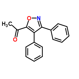 Ethanone,1-(3,4-diphenyl-5-isoxazolyl)- Structure,1631-96-5Structure