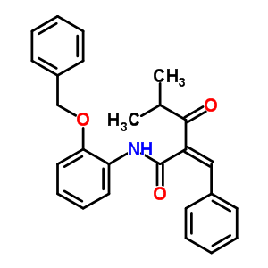 N-2-benzyloxyphenyl alpha-benzilidene isobutyrylacetamide Structure,163217-77-4Structure