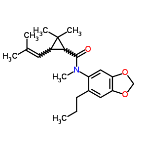 Cyclopropanecarboxamide,n,2,2-trimethyl-3-(2-methyl-1-propen-1-yl)-n-(6-propyl-1,3-benzodioxol-5-yl)- Structure,16409-29-3Structure