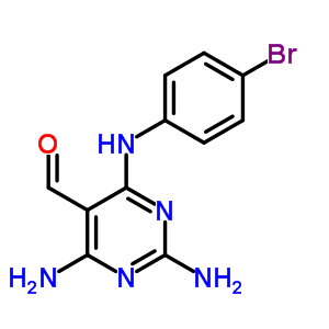 5-Pyrimidinecarboxaldehyde,2,4-diamino-6-[(4-bromophenyl)amino]- Structure,16597-41-4Structure