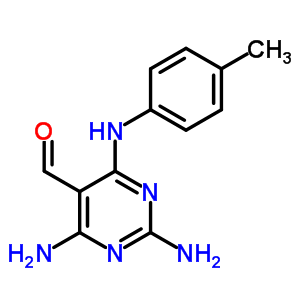 5-Pyrimidinecarboxaldehyde,2,4-diamino-6-[(4-methylphenyl)amino]- Structure,16597-42-5Structure