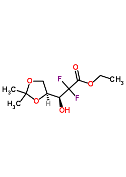 2-Deoxy-2,2-difluoro-4,5-o-(1-methylethylidene)-l-erythro-pentonic acid, ethyl ester Structure,166376-97-2Structure