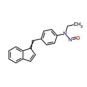 Benzenamine,n-ethyl-4-(1h-inden-1-ylidenemethyl)-n-nitroso- Structure,16699-37-9Structure