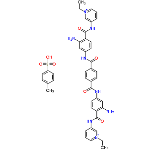 N,n-bis[3-amino-4-[(1-ethylpyridin-5-yl)carbamoyl]phenyl]benzene-1,4-dicarboxamide Structure,16760-16-0Structure