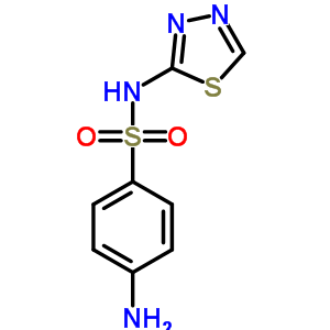 Benzenesulfonamide,4-amino-n-1,3,4-thiadiazol-2-yl- Structure,16806-29-4Structure