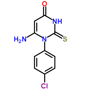 6-氨基-1-(4-氯苯基)-2-硫氧代-2,3-二氢-4(1H)-嘧啶酮结构式_16837-11-9结构式