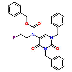 (9CI)-(2-氟乙基)[1,2,3,4-四氢-2,4-二氧代-1,3-双(苯基甲基)-5-嘧啶]-氨基甲酸苯甲酯结构式_16869-85-5结构式