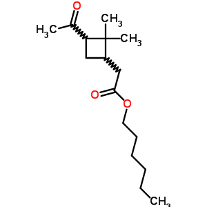 Cyclobutaneacetic acid,3-acetyl-2,2-dimethyl-, hexyl ester Structure,16978-09-9Structure