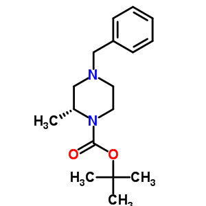 (R)-4-苄基-2-甲基哌嗪-1-羧酸叔丁酯结构式_170033-58-6结构式