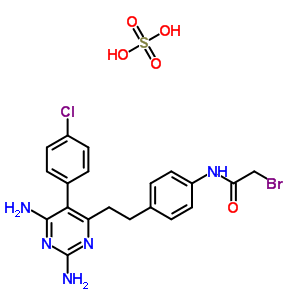 2-溴-n-[4-[2-[2,6-二氨基-5-(4-氯苯基)嘧啶-4-基]乙基]苯基]乙酰胺结构式_17005-25-3结构式