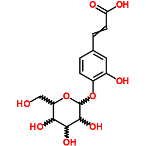 2-Propenoic acid,3-[4-(b-d-glucopyranosyloxy)-3-hydroxyphenyl]- Structure,17093-82-2Structure