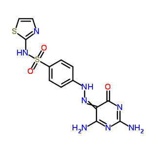 4-[2-(2,4-Diamino-6-oxo-pyrimidin-5-ylidene)hydrazinyl]-n-(1,3-thiazol-2-yl)benzenesulfonamide Structure,17174-59-3Structure