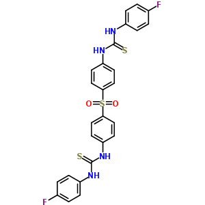 3-(4-氟苯基)-1-[4-[4-[(4-氟苯基)硫代氨基甲酰氨基]苯基]磺酰基苯基]硫代脲结构式_17312-27-5结构式