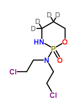 N,N-二(2-氯乙基)(4,4,5,5-<sup>2</sup>H<sub>4</sub>)-1,3,2-氧氮杂磷杂环己烷-2-胺2-氧化物结构式_173547-45-0结构式