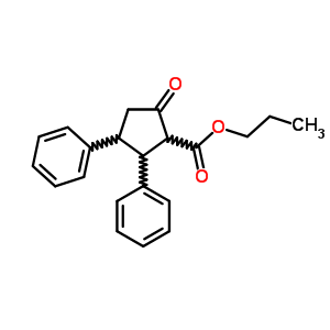 5-氧代-2,3-二苯基-环戊烷-1-羧酸丙酯结构式_1772-54-9结构式