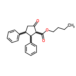 5-氧代-2,3-二苯基-环戊烷-1-羧酸丁酯结构式_1772-55-0结构式