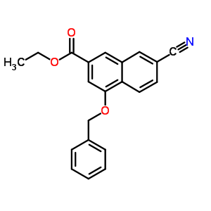 7-Cyano-4-(phenylmethoxy)-2-naphthalenecarboxylic acid ethyl ester Structure,178877-04-8Structure