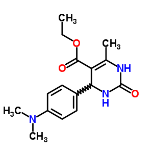 Ethyl 4-(4-dimethylaminophenyl)-6-methyl-2-oxo-3,4-dihydro-1h-pyrimidine-5-carboxylate Structure,17994-62-6Structure