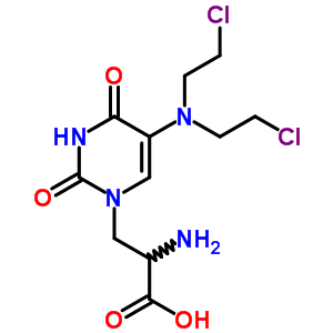 2-氨基-3-[5-[双(2-氯乙基)氨基]-2,4-二氧代-嘧啶-1-基]丙酸结构式_18003-48-0结构式