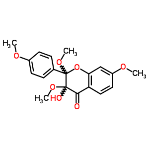 3-Hydroxy-2,3,7-trimethoxy-2-(4-methoxyphenyl)-2,3-dihydro-4h-chromen-4-one Structure,1808-02-2Structure