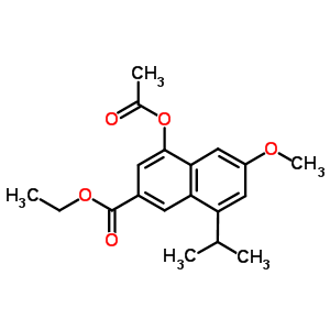 4-(Acetyloxy)-6-methoxy-8-(1-methylethyl)-2-naphthalenecarboxylic acid ethyl ester Structure,181035-72-3Structure