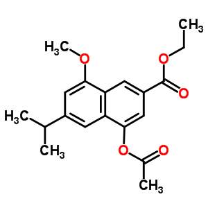 4-(Acetyloxy)-8-methoxy-6-(1-methylethyl)-2-naphthalenecarboxylic acid ethyl ester Structure,181035-74-5Structure