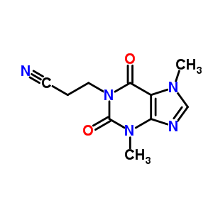 3-(3,7-Dimethyl-2,6-dioxo-purin-1-yl)propanenitrile Structure,1811-39-8Structure